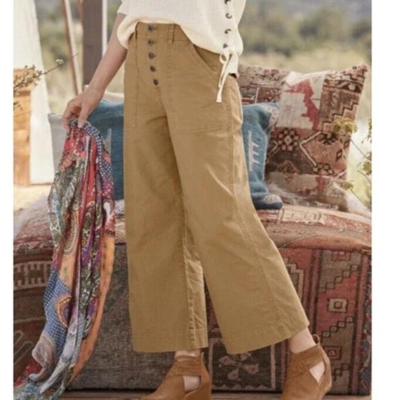 Sundance Women's Marne Cropped Surplus in Toffee Sz 8 Khaki - Picture 5 of 5